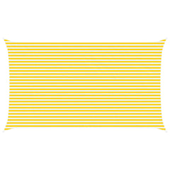 Sunshade Sail Oxford Fabric Rectangular 4x7 m Width 4 m Drop 7 m Yellow and white