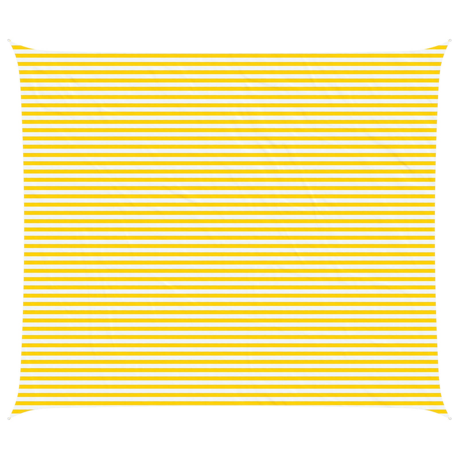 vidaXL Sun Shade Sail Yellow and White 7 x 6 m 100% Polyester Oxford 2