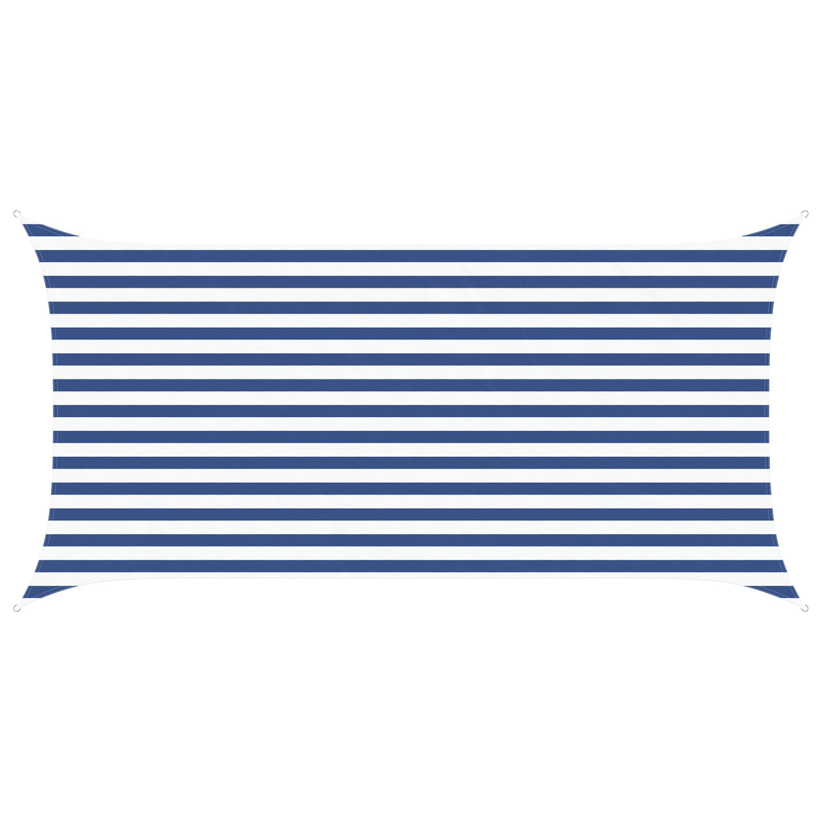 Sunshade Sail Oxford Fabric Rectangular 2x4 m Width 2 m Drop 4 m Blue and white