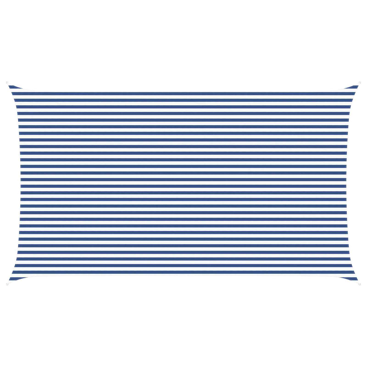 Sunshade Sail Oxford Fabric Rectangular 4x7 m Width 4 m Drop 7 m Blue and white