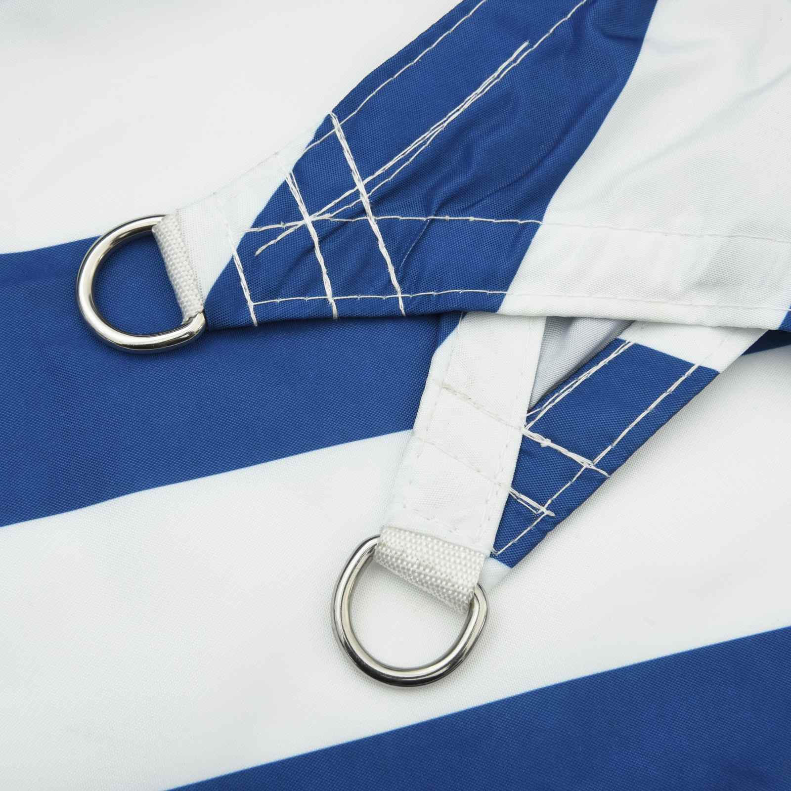 vidaXL Sun Shade Sail Blue and White 8 x 6 m 100% Polyester Oxford 5