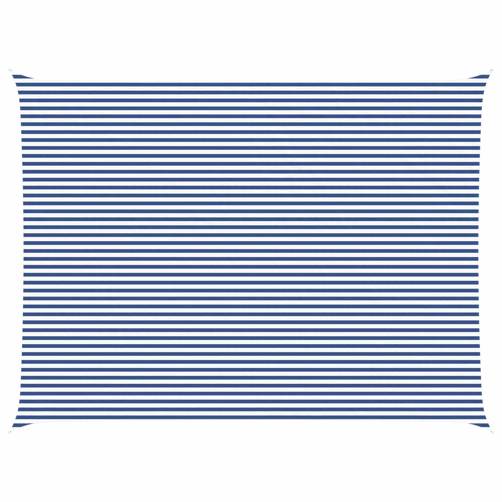 vidaXL Sun Shade Sail Blue and White 8 x 6 m 100% Polyester Oxford 2