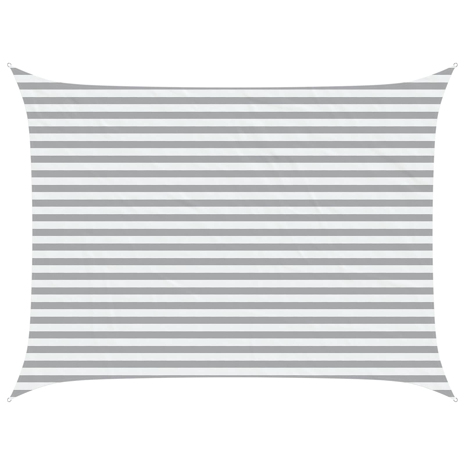 vidaXL Sun Shade Sail Light Grey and White 4 x 3 m 2
