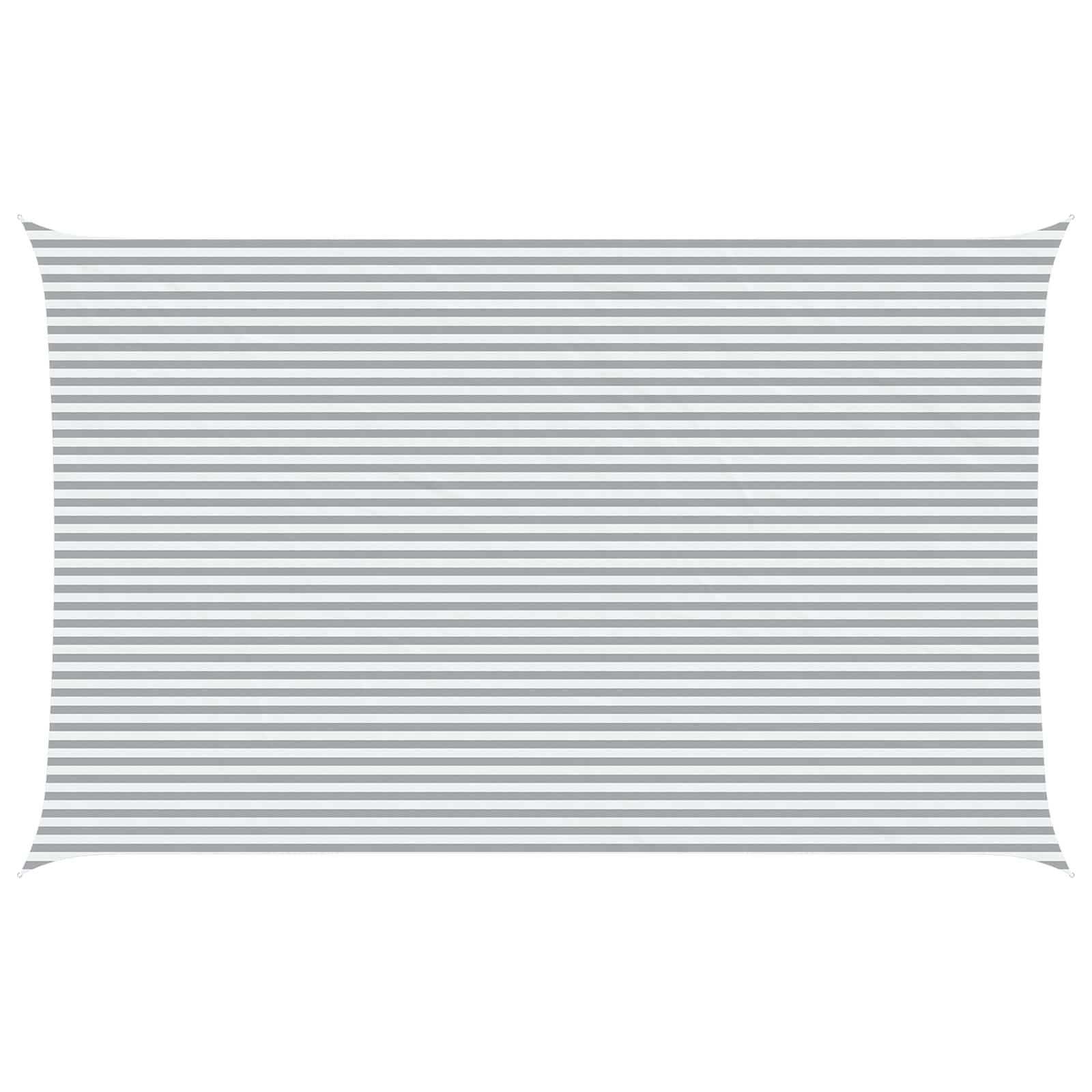 vidaXL Sun Shade Sail Light Grey and White 8 x 5 m 2