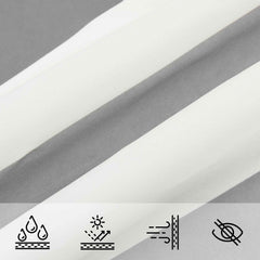 vidaXL Sun Shade Sail Light Grey and White 7 x 6 m 6