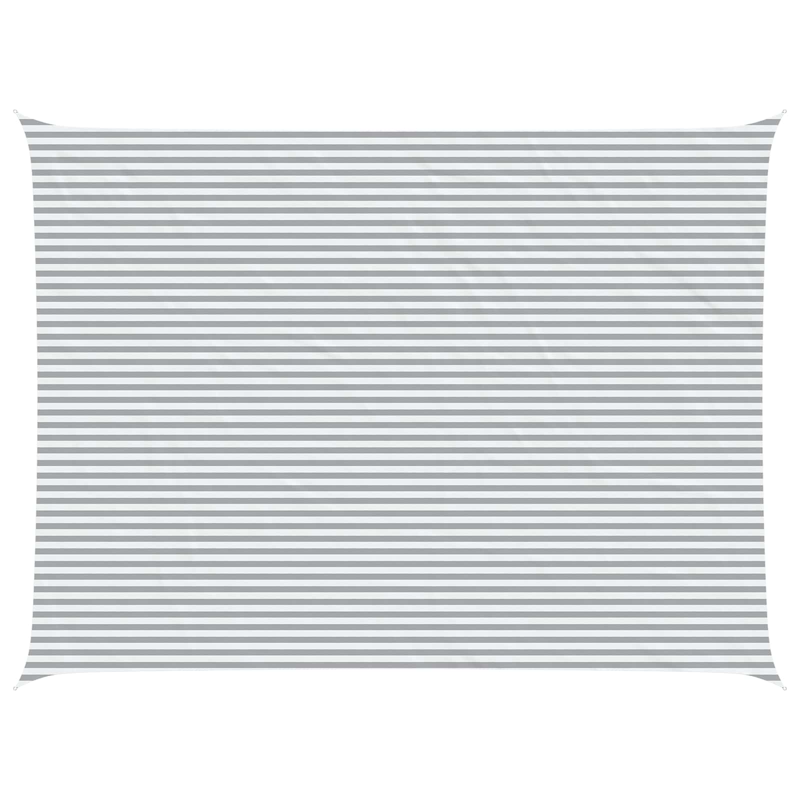 vidaXL Sun Shade Sail Light Grey and White 8 x 6 m 2