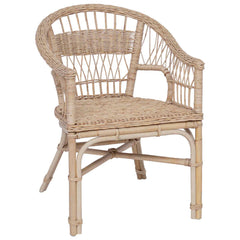 vidaXL Stacking Chair Rattan Natural 60 x 60 x 81 cm 2