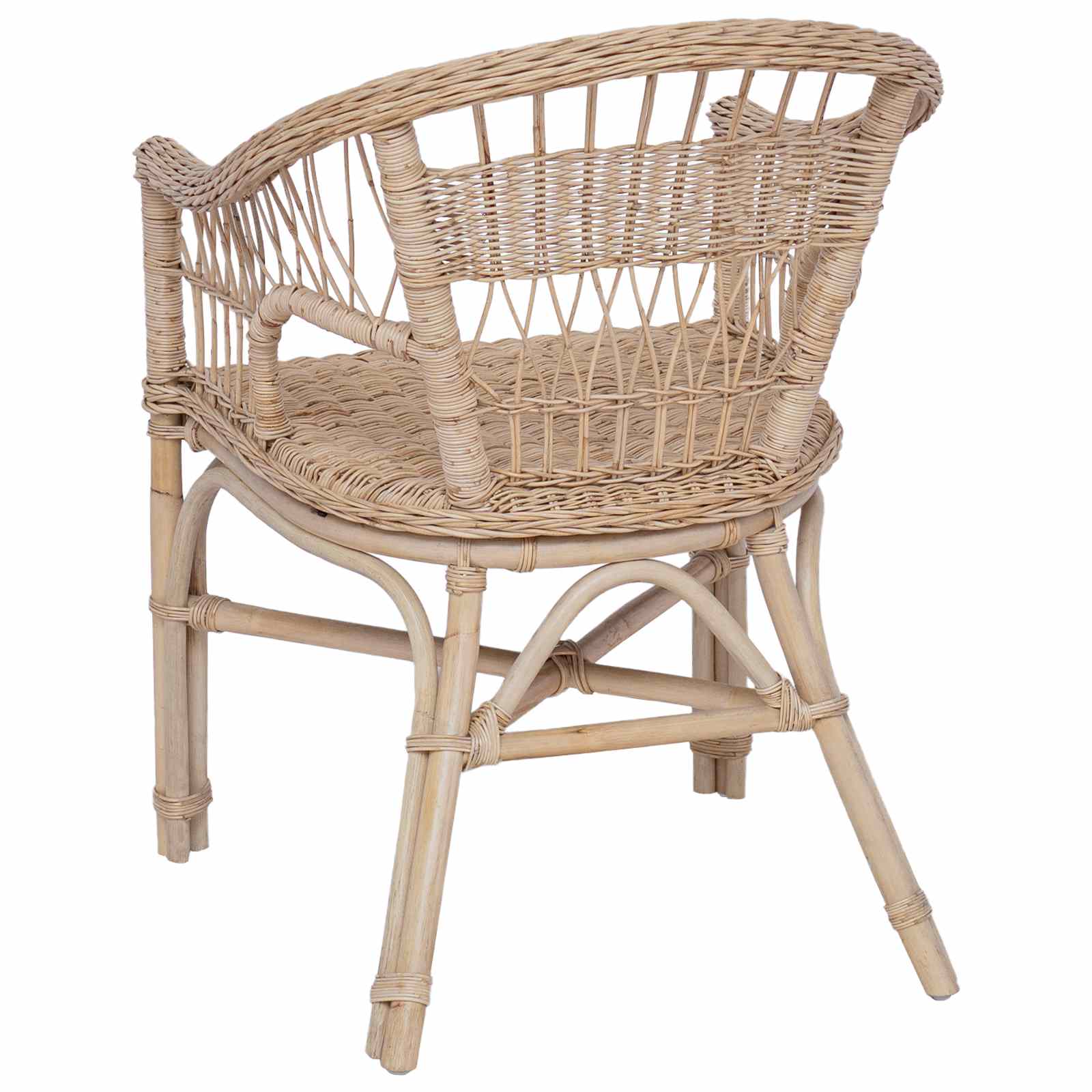 vidaXL Stacking Chair Rattan Natural 60 x 60 x 81 cm 6