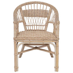 vidaXL Stacking Chair Rattan Natural 60 x 60 x 81 cm 4