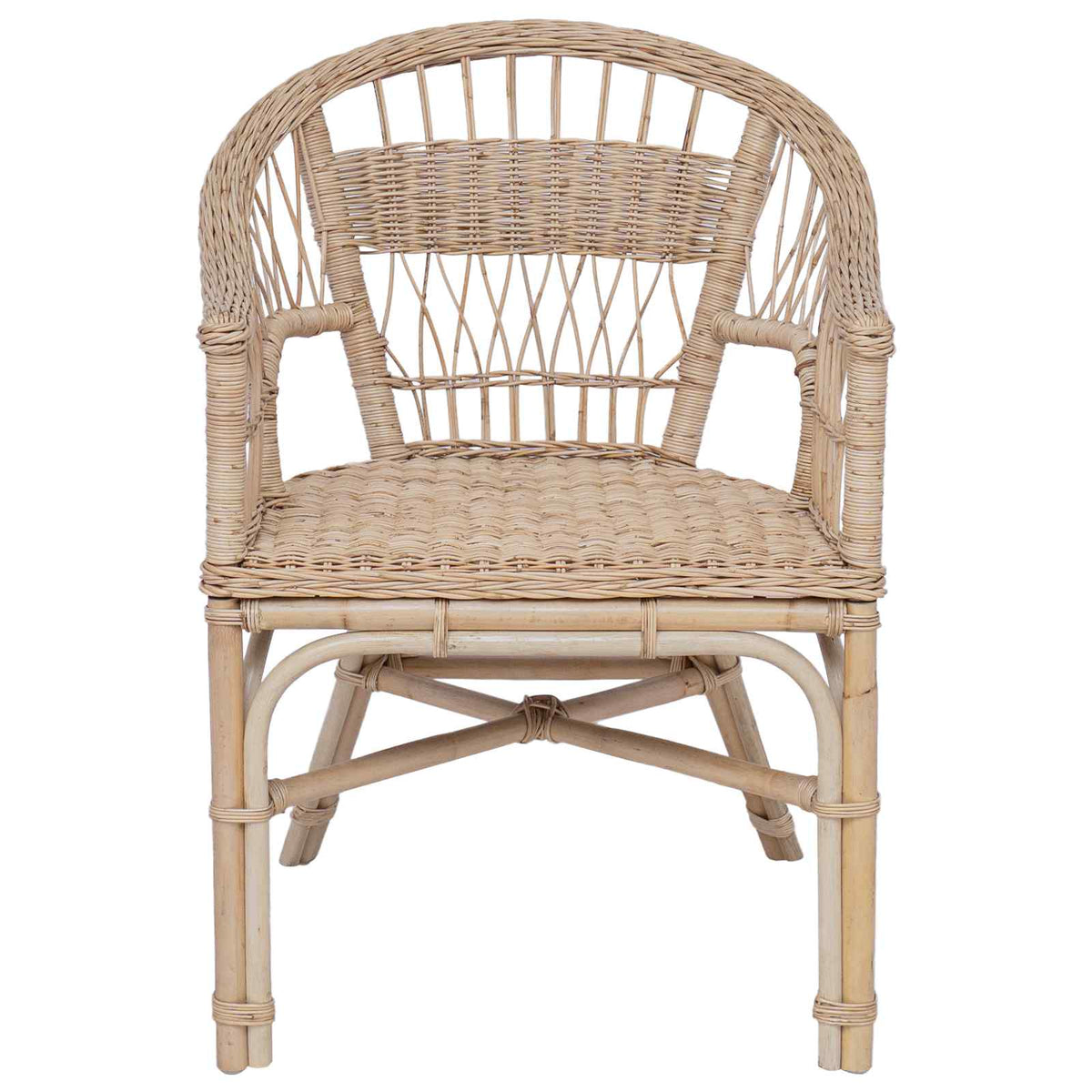 Stacking Chair Rattan 60 x 60 x 81 cm Natural