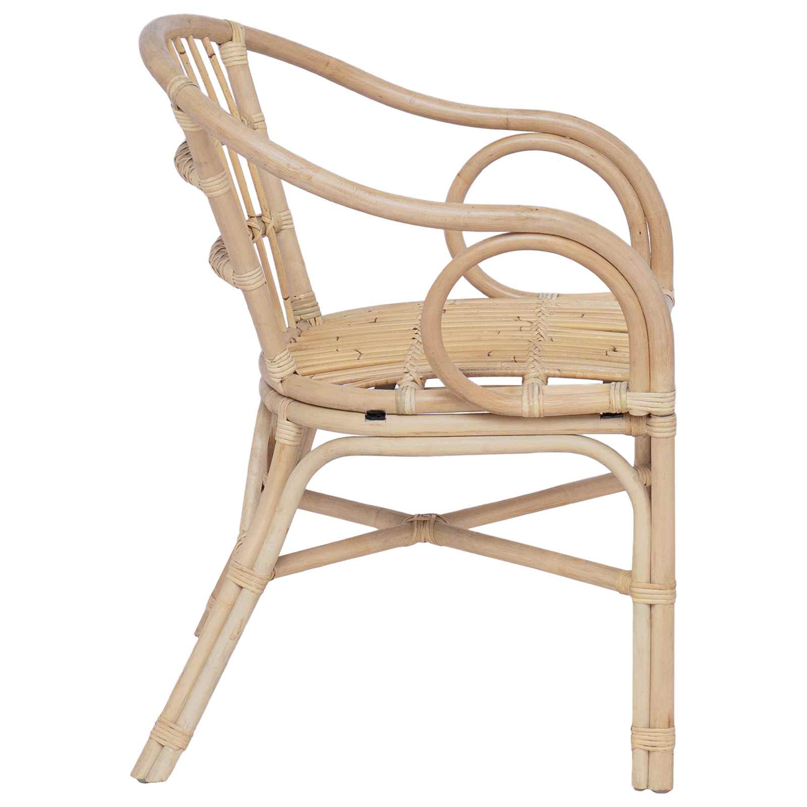 vidaXL Stacking Chair Natural 58 x 60 x 81 cm Rattan 5