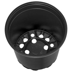 vidaXL Round Flower Pot 200 pcs Black Ø 15 x 13 cm Plastic 6