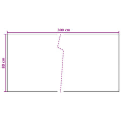 vidaXL Balcony Screen Dark Grey 300 x 80 cm Poly Rattan 5