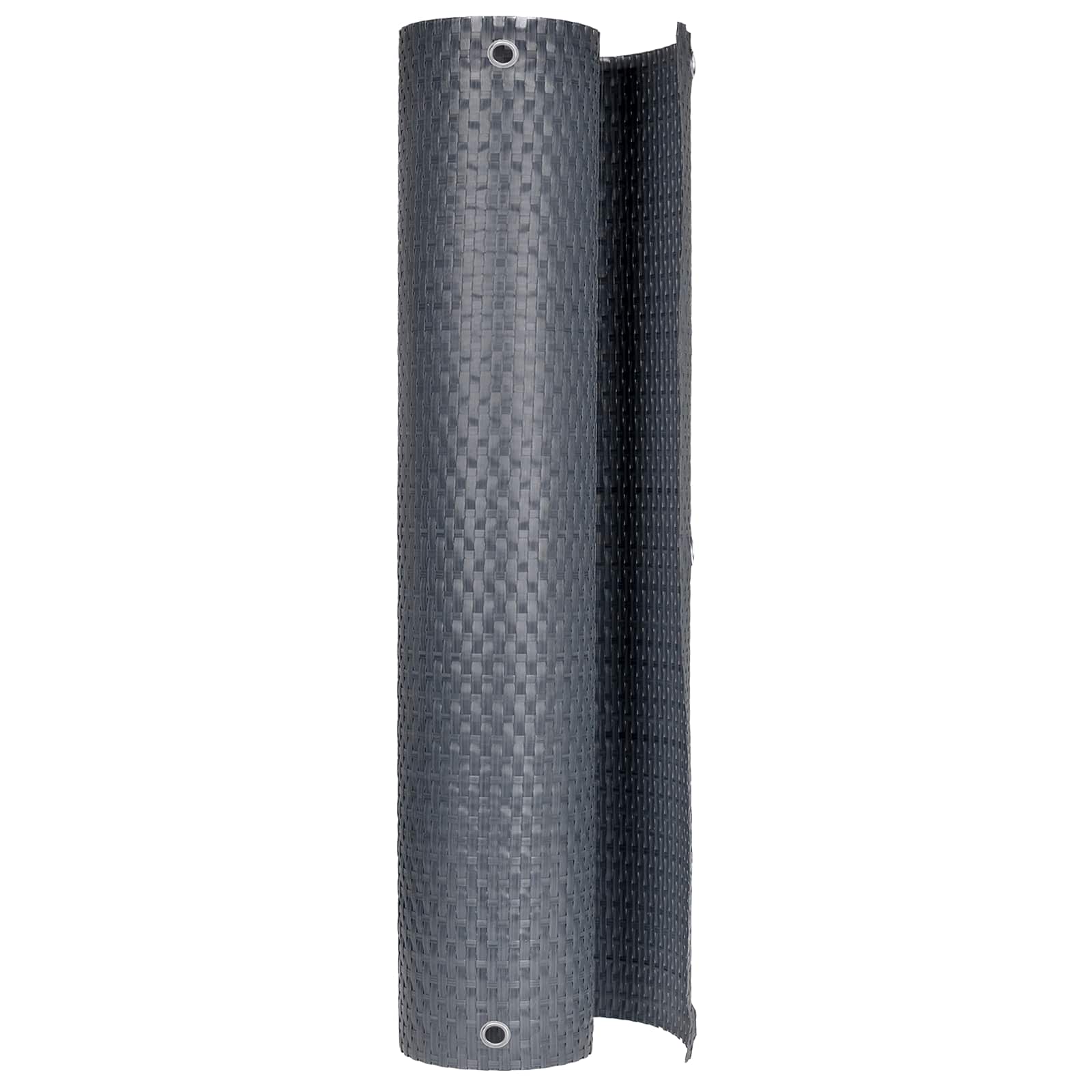 vidaXL Balcony Screen with Eyelets 600 x 90 cm Poly Rattan Anthracite 2