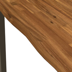 vidaXL 70 x 70 x 75 cm Solid Acacia Wood Natural and Coffee Square 6