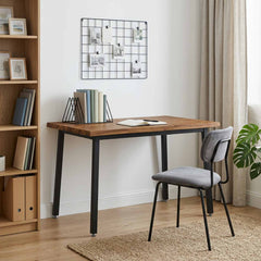 Dining Table Solid Acacia Wood Live Edge Depth 70 cm Natural and black 120 cm
