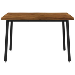 Dining Table Solid Acacia Wood Live Edge Natural black