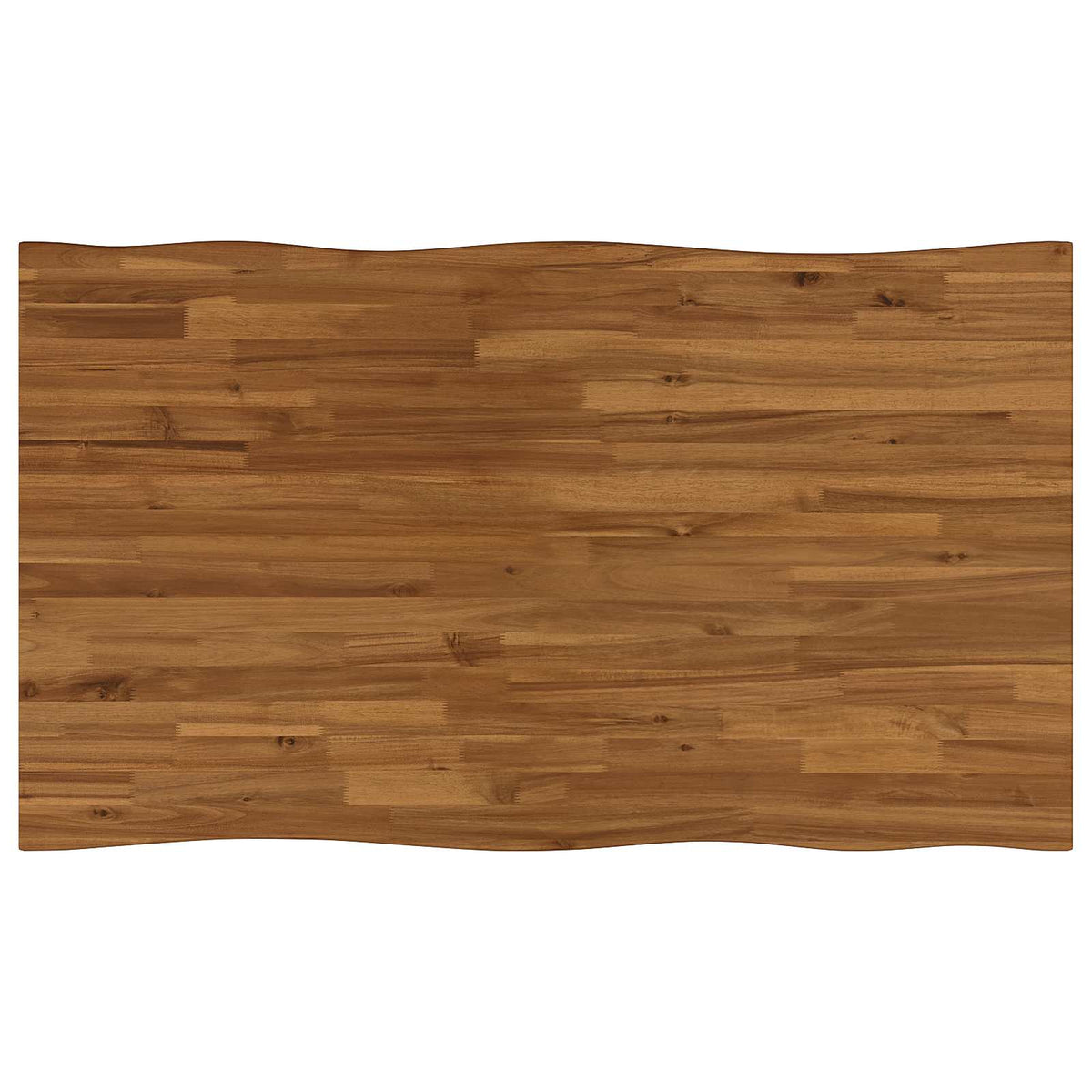 Dining Table Solid Acacia Wood Live Edge Depth 70 cm Natural and black 120 cm