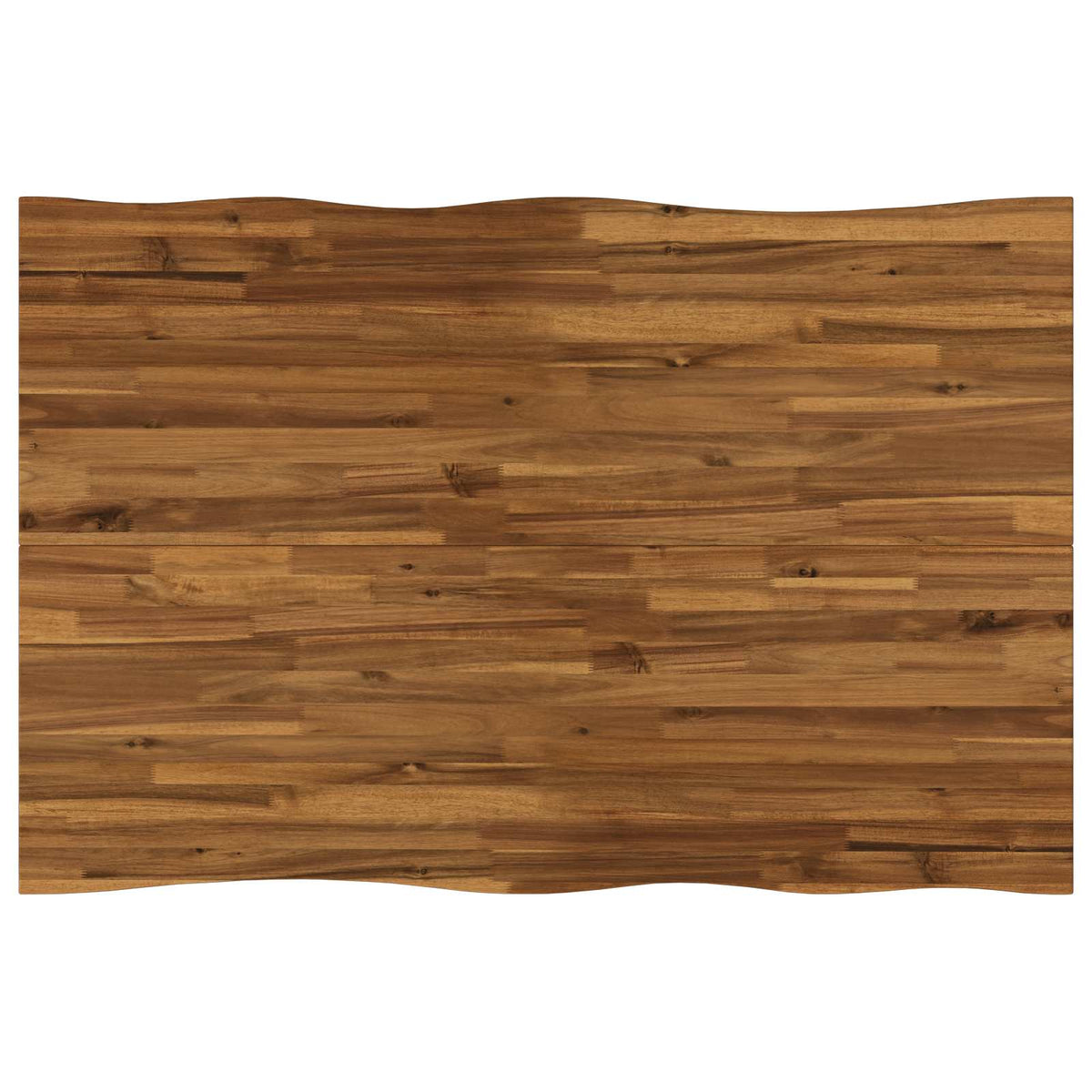 Dining Table 120 x 80 x 75 cm Solid Acacia Wood Live Edge Natural and black