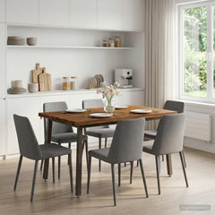 Dining Table Solid Acacia Wood Live Edge Natural coffee