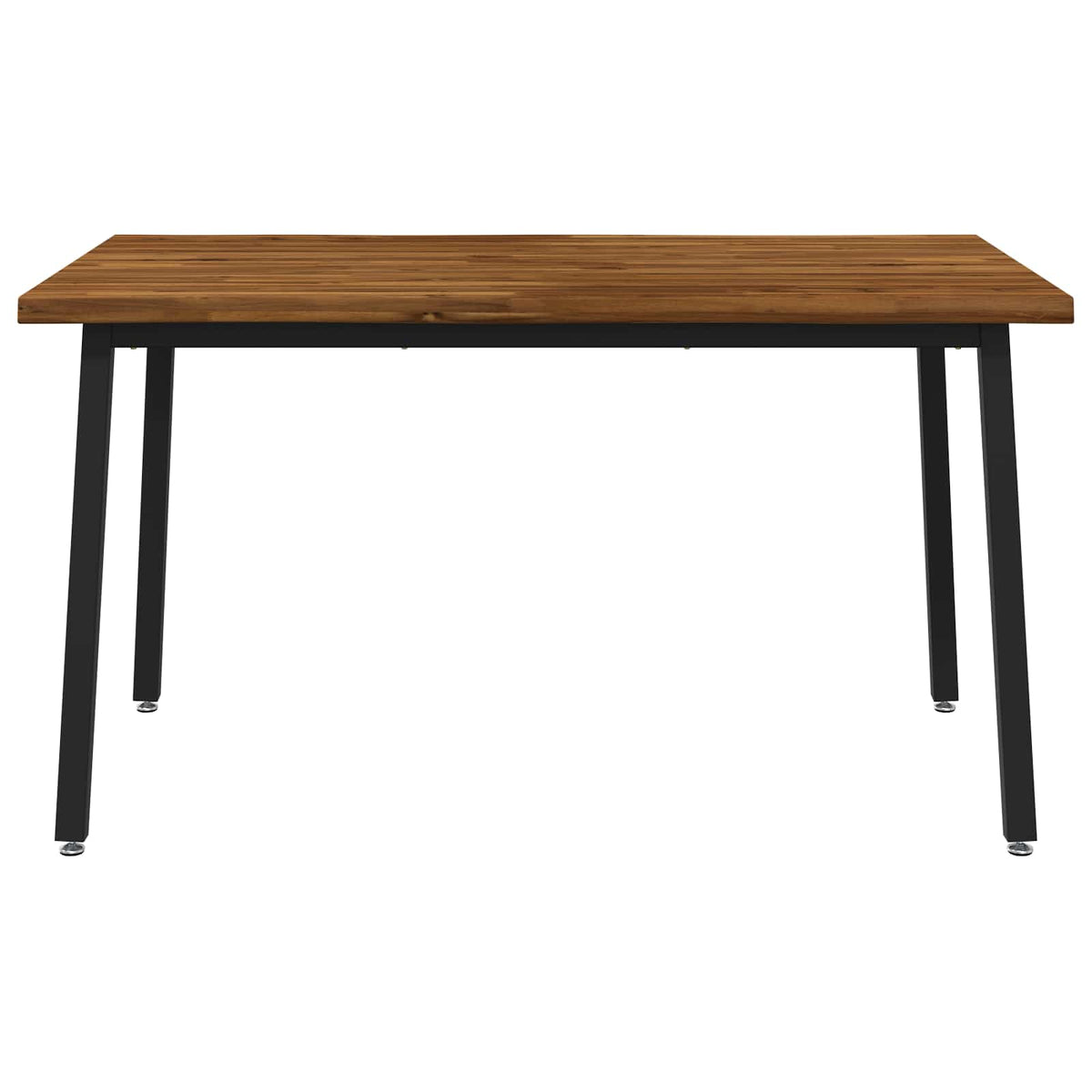 Dining Table Solid Acacia Wood Live Edge Depth 90 cm Natural and black 120 cm
