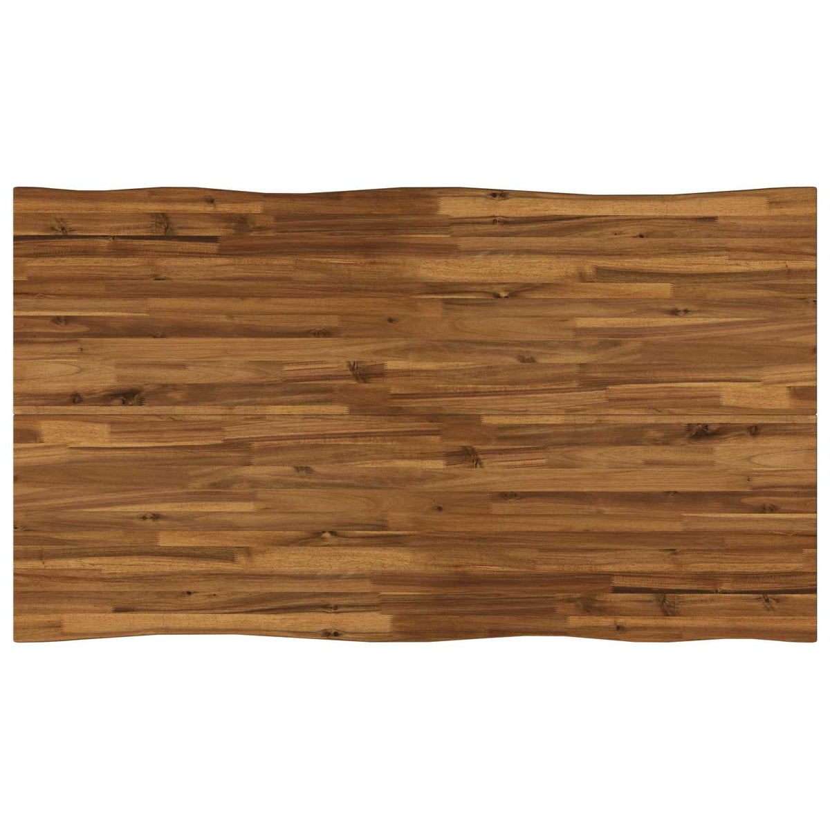 Dining Table Solid Acacia Wood Live Edge Depth 90 cm Natural and black 120 cm
