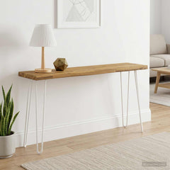 Live Edge Table Top Rectangular Whitewash Side Depth