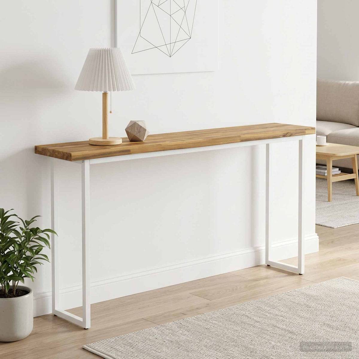Live Edge Table Top Rectangular Whitewash Side Depth