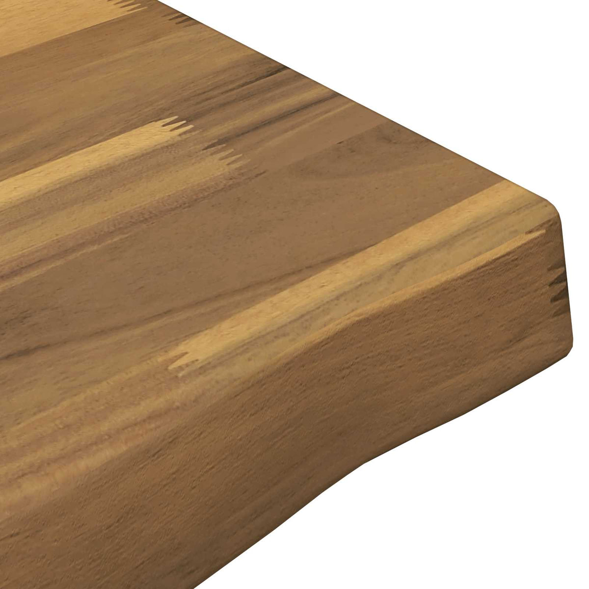 Live Edge Table Top Rectangular Whitewash Side Depth