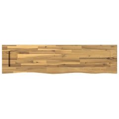 Live Edge Table Top Rectangular Whitewash Side Depth