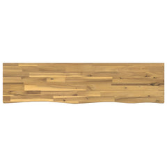 Live Edge Table Top Rectangular Whitewash Side Depth