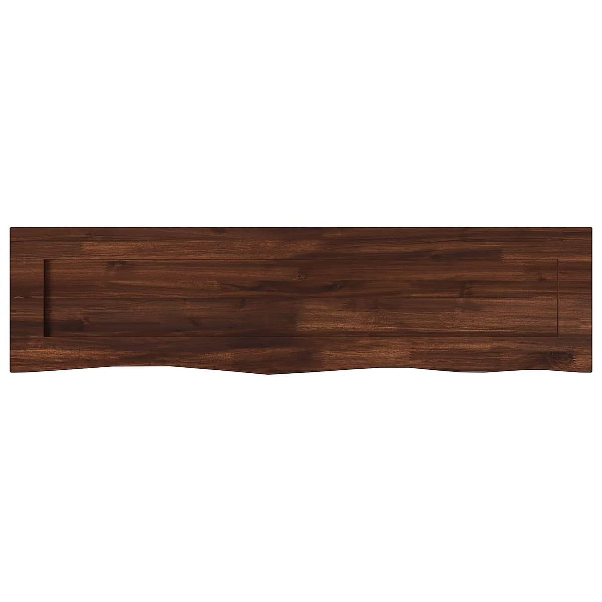 Live Edge Table Top Rectangular Dark Brown Live Edge 1 Side Depth 30 cm 120 cm