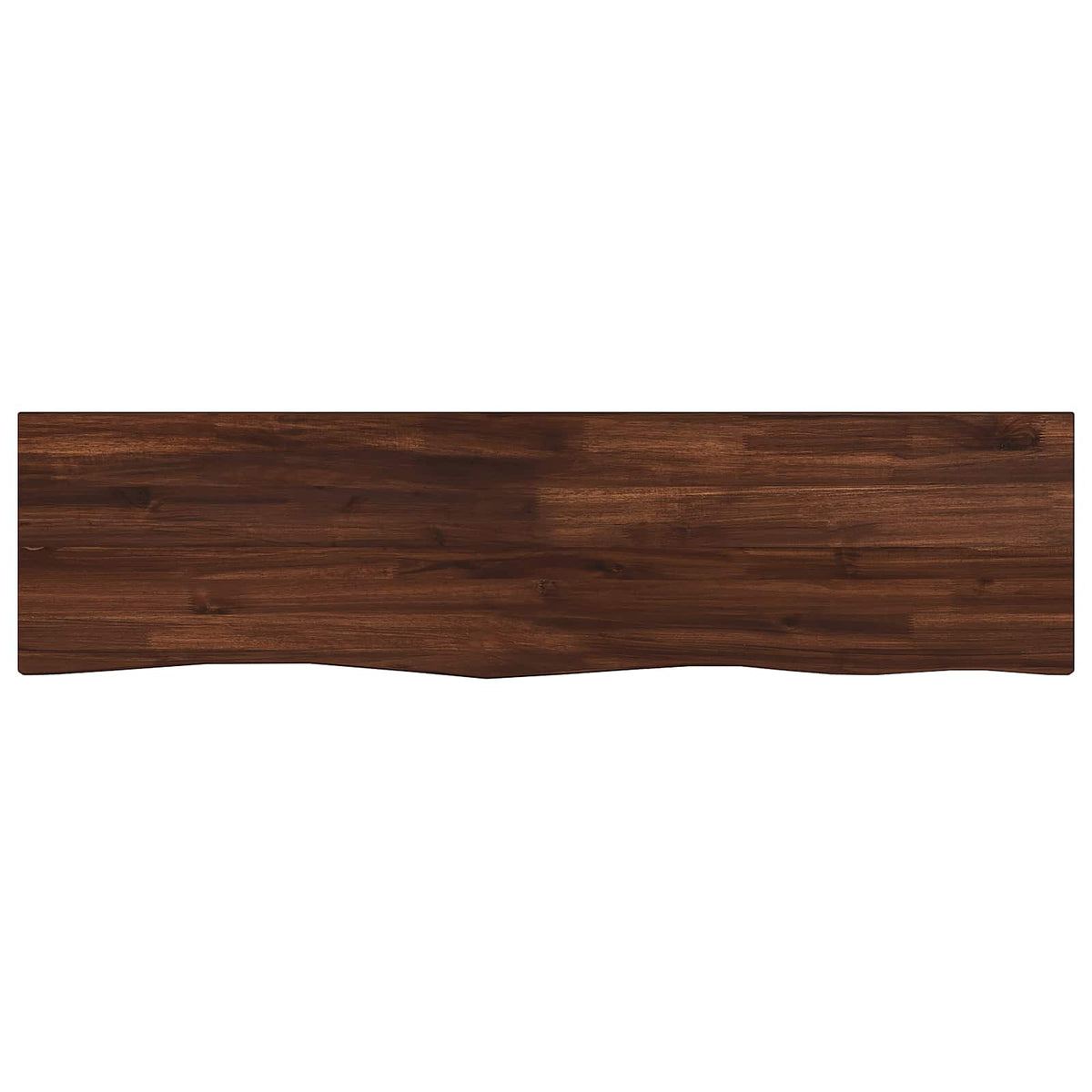 Live Edge Table Top Rectangular Dark Brown Live Edge 1 Side Depth 30 cm 120 cm