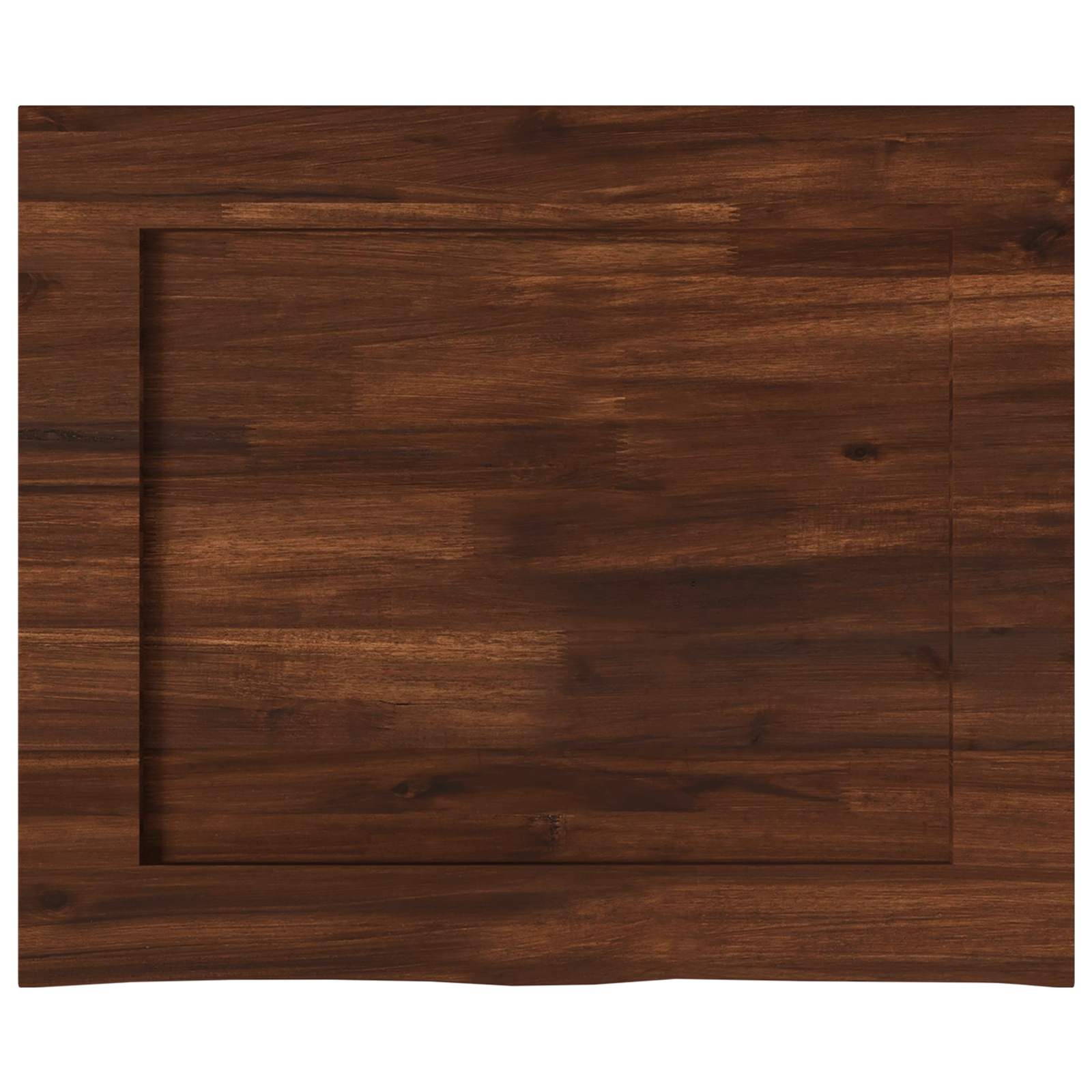 vidaXL Live Edge Table Top 70 x 50 x 3.5 cm Rectangular Dark Brown 5