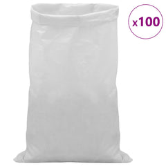 vidaXL Woven Sacks 100 pcs White 60 x 110 cm PP 3