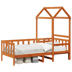 Day Bed Set 2 pcs Solid Pine Wood Wax brown 80 cm 200 cm
