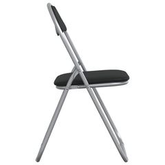vidaXL Folding Chair 2 pcs Black and Grey 48 x 43.5 x 81 cm 6