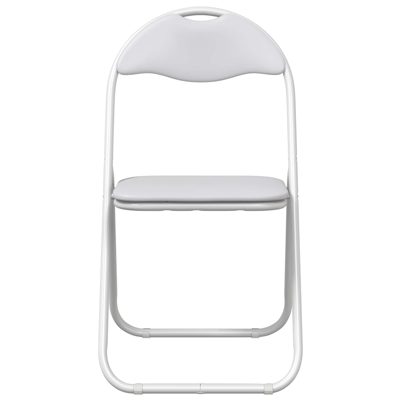 vidaXL Folding Chair 2 pcs Faux Leather White 48 x 43.5 x 81 cm 5