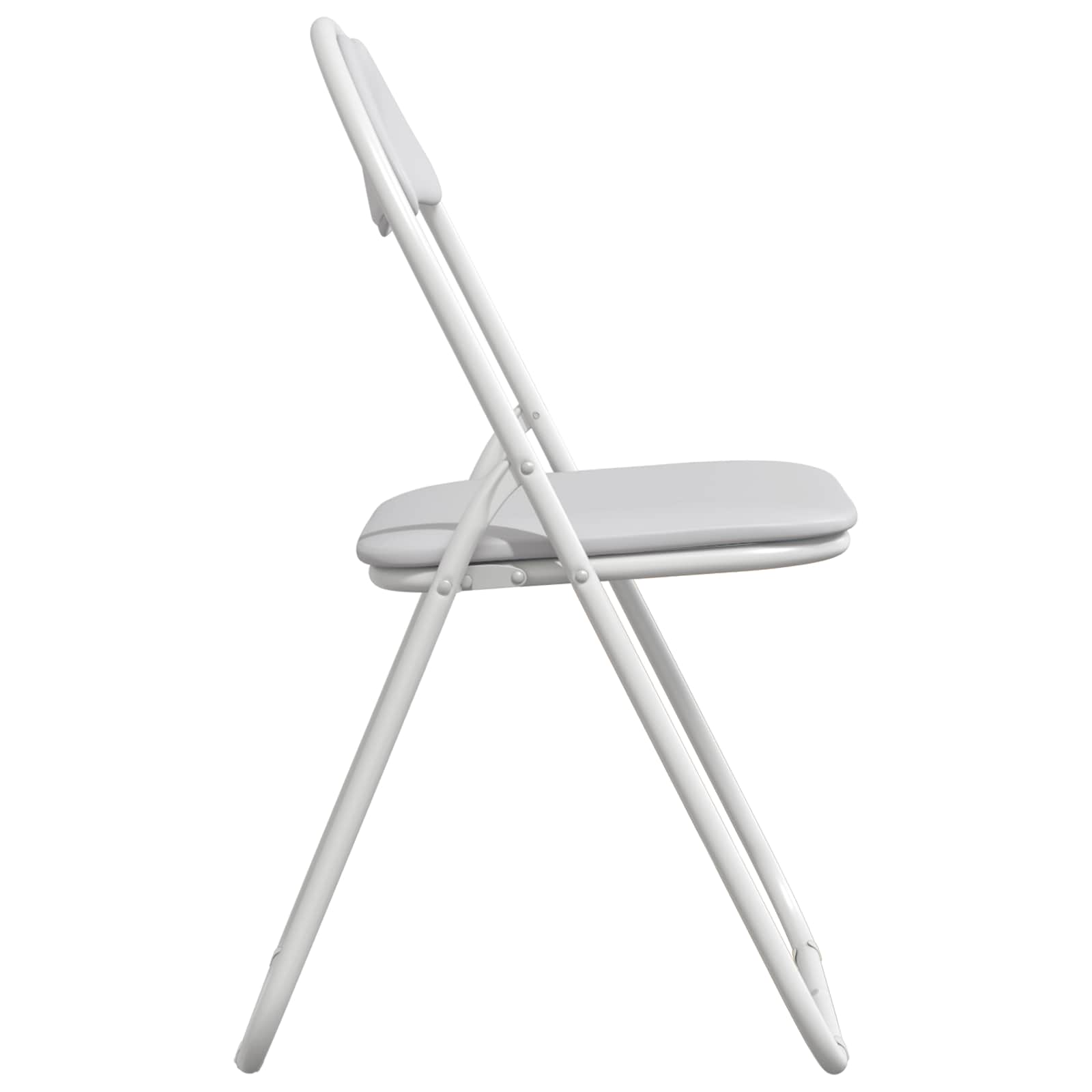 vidaXL Folding Chair 2 pcs Faux Leather White 48 x 43.5 x 81 cm 6