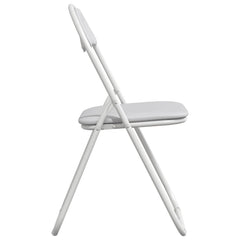 vidaXL Folding Chair 2 pcs Faux Leather White 48 x 43.5 x 81 cm 6