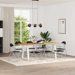 vidaXL Folding Chair 8 pcs Faux Leather Black and Grey 1