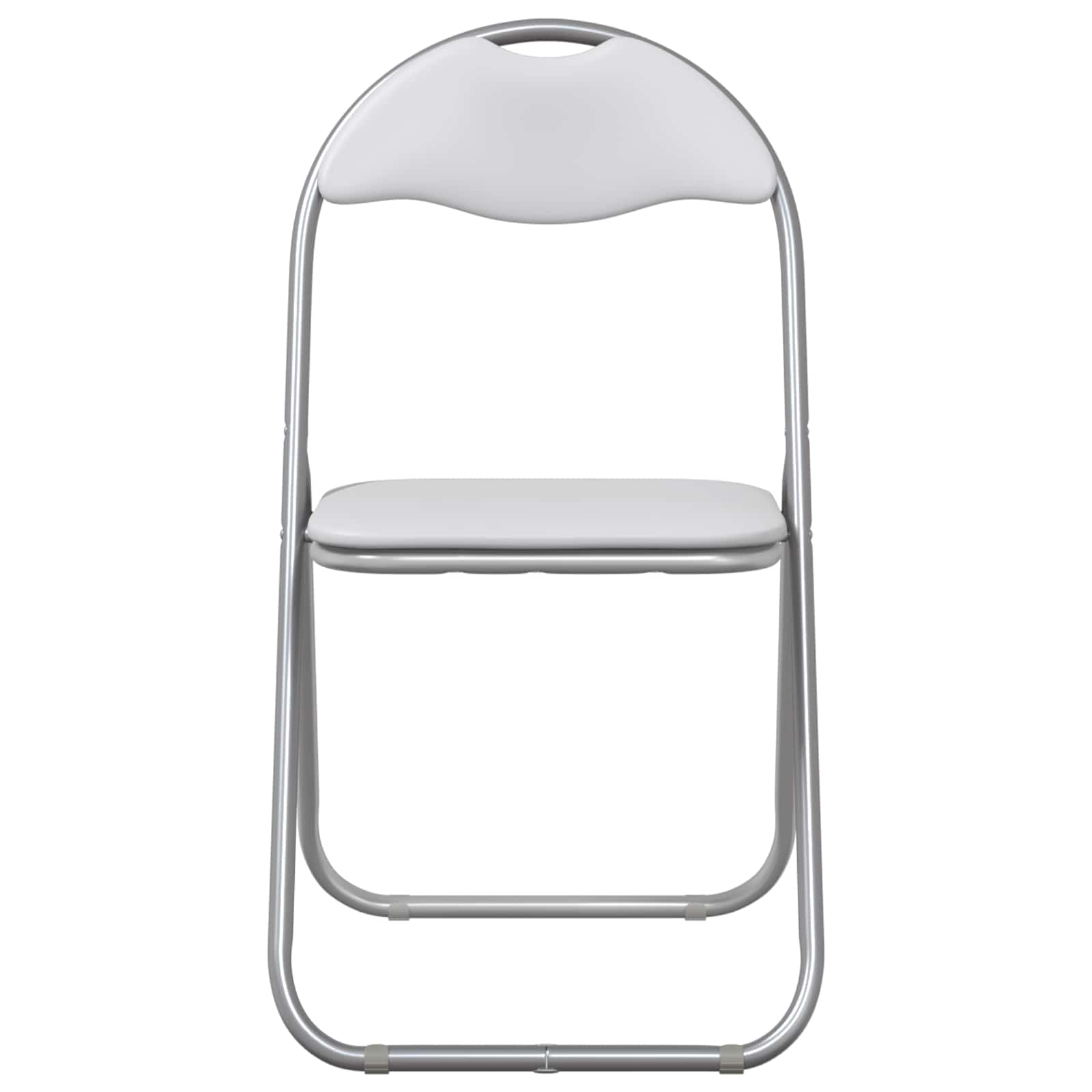 vidaXL Folding Chair 8 pcs Faux Leather White and Grey 5