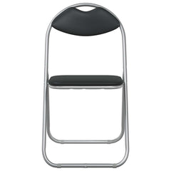 vidaXL Folding Chair 8 pcs Faux Leather Black and Grey 5