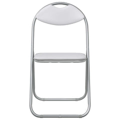 vidaXL Folding Chair 8 pcs Faux Leather White and Grey 5