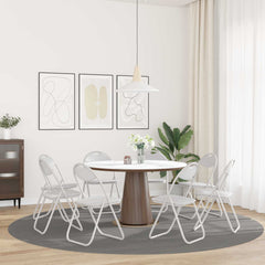 vidaXL Folding Chair 8 pcs Faux Leather White 48 x 43.5 x 81 cm 4