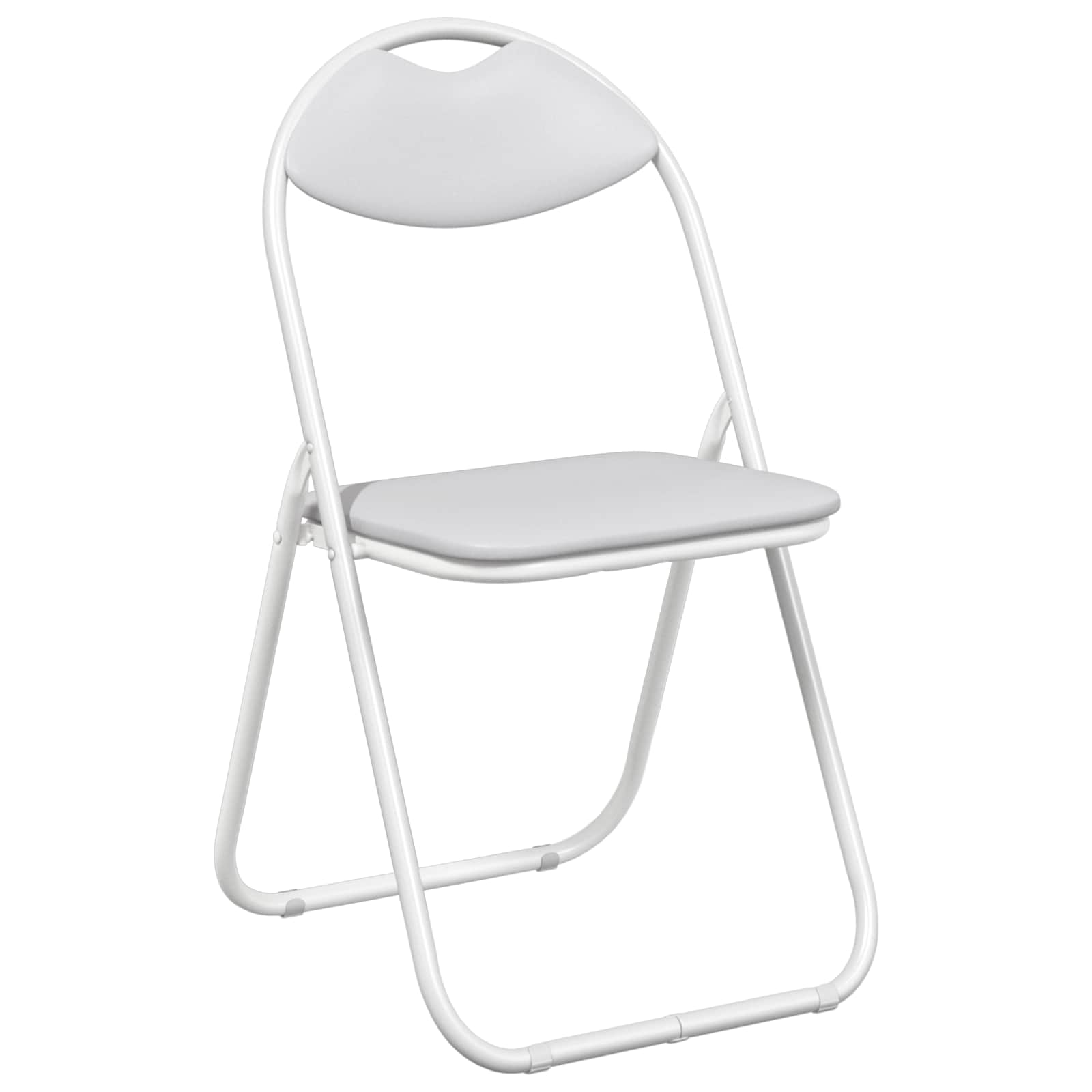 vidaXL Folding Chair 8 pcs Faux Leather White 48 x 43.5 x 81 cm 2