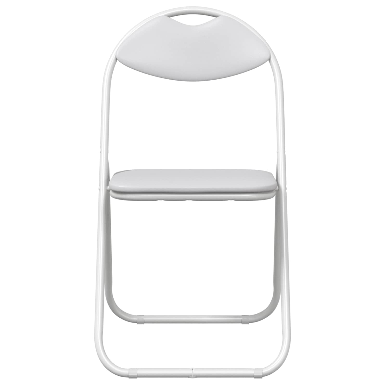 vidaXL Folding Chair 8 pcs Faux Leather White 48 x 43.5 x 81 cm 5