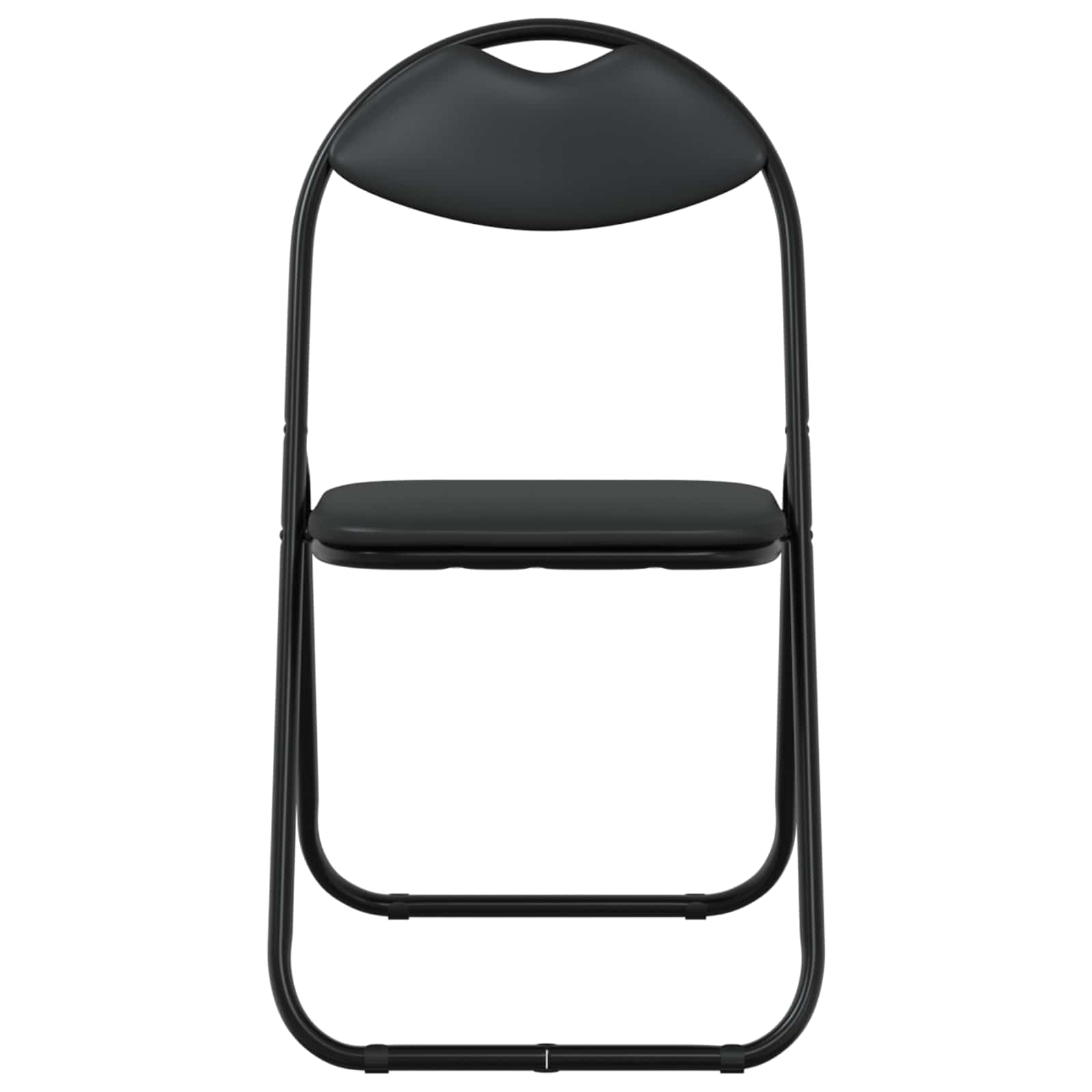 vidaXL Folding Chair 8 pcs Faux Leather Black 48 x 43.5 x 81 cm 5