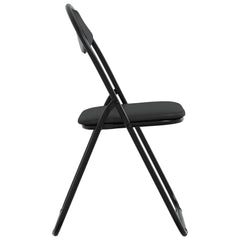 vidaXL Folding Chair 8 pcs Faux Leather Black 48 x 43.5 x 81 cm 6
