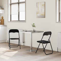 vidaXL Folding Chair 2 pcs Velvet Black 48 x 44 x 78 cm 3